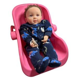 Ashton Drake Ping Lau 17" Life Like Baby Doll Amethyst Eyes Brown Hair Pacifier
